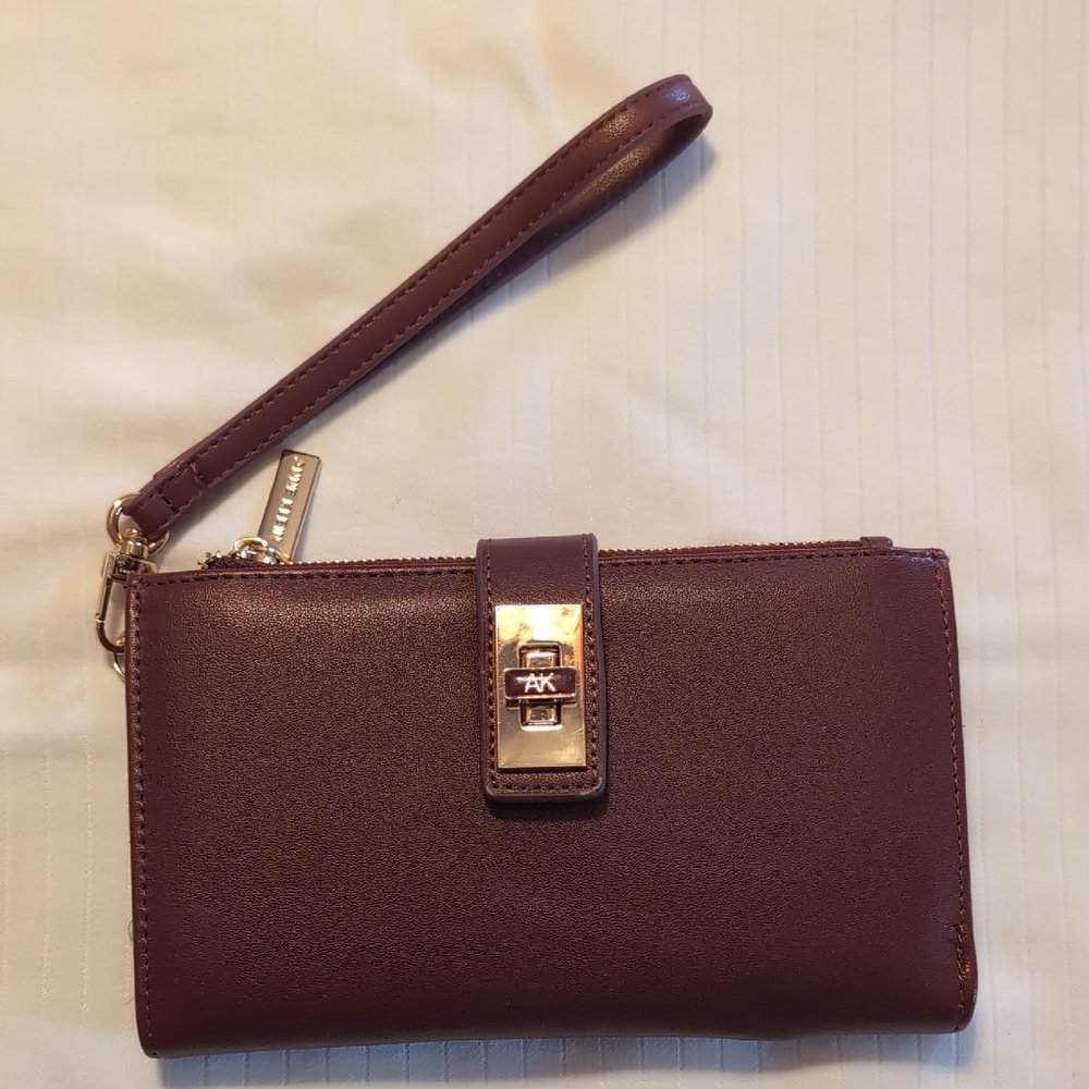 Ann Klein Brown Wristlet/Wallet